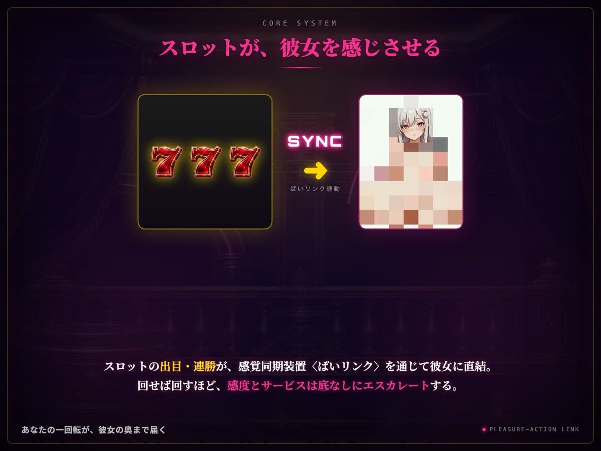 PAISLOT ぱいスロ 〜回すほど白峰ひなが変わっていく、地下裏カジノ連動スロット〜のSFWサンプル3